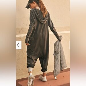 Free People movement gray romper onesie M
